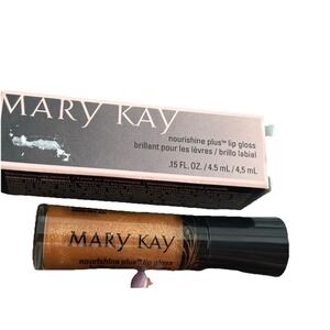 New In Box Mary Kay Nourishine Lip Gloss Beach Bronze #047952 Full Size